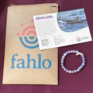 Fahlo Purple and White Bracelet - Sam the Dolphin